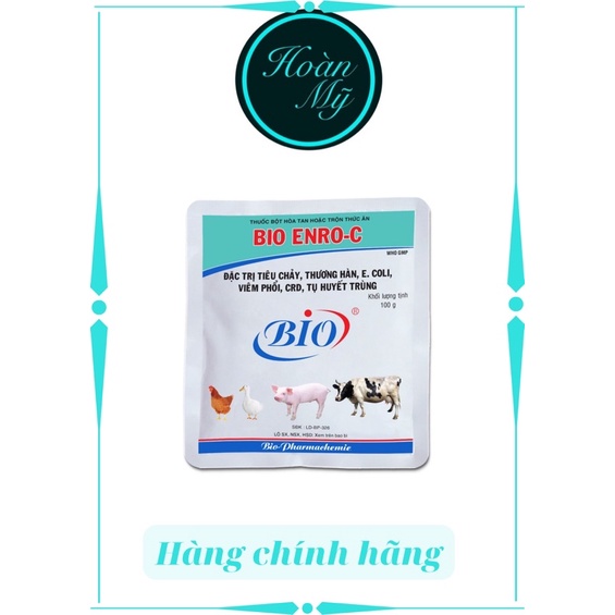 Bio- Enro C , T.i.ê.u c.h.ả.y, Thương h.à.n, E.c.o.l.i 100g Thuốc thú y