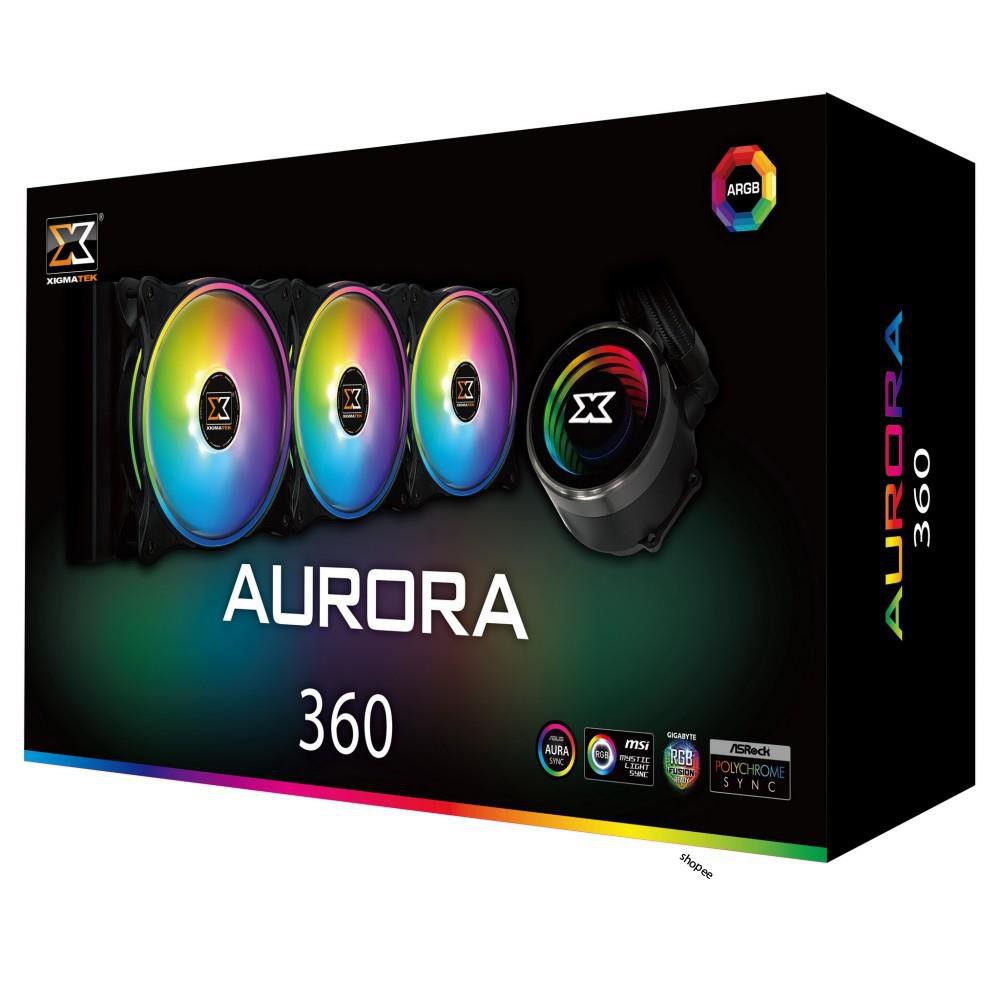 Tản nhiệt nước  XIGMATEK Aurora 360 ( 3 Fan) Hỗ trợ CPU Intel và AMD