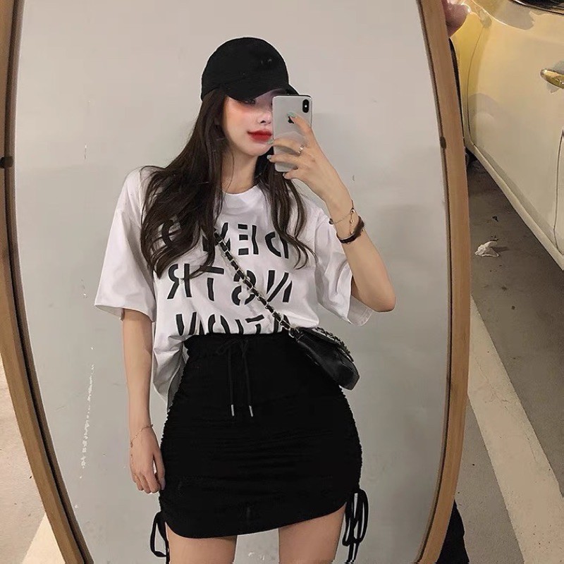 Set Chân Váy Rút Kèm Áo Phông Năng Động Cá Tính Hàng Taobao có Sẵn | BigBuy360 - bigbuy360.vn