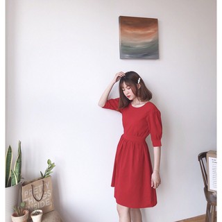 Đ. đỏ hở lưng H1556 (hình thật)