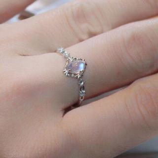 Nhẫn Đá Mặt Trăng Hình Giọt Nước
