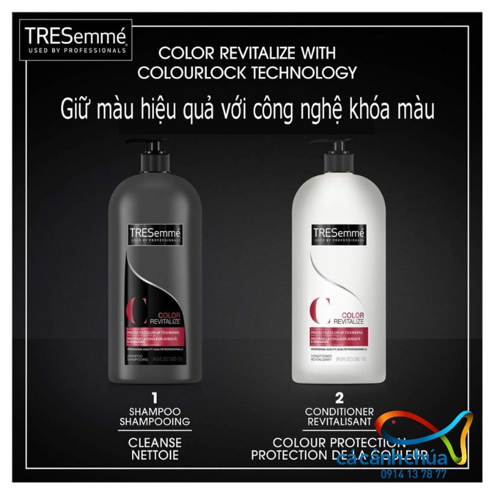 Dầu gội và xả giành cho tóc nhuộm Tresemme Protection 1.15L - Mỹ