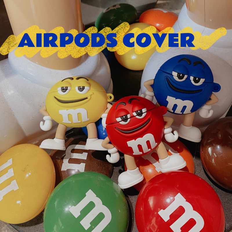 Vỏ Đựng Bảo Vệ Hộp Sạc Tai Nghe Airpods 1 / 2 Hình Hạt Đậu Socola M &amp; M