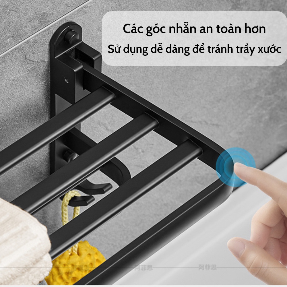 Giá Treo Khăn Nhà Tắm Inox, Kệ Đựng Đồ Nhà Tắm Tiện Lợi ATILA SHOP