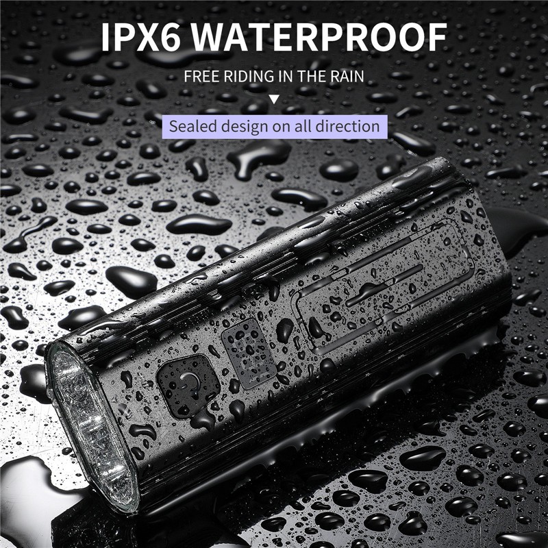 Đèn Pin West Biking Sạc Qua Usb Chống Thấm Nước Ipx6 Cao Cấp Cho Xe Đạp 5200mah 3xxml