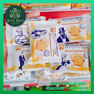[ 1Kg ] Bánh Quy Nhân Kem Sữa Chua ( Hàng Cân Ký ) Bánh Tây Đức Hưng - Mini Yaourt Bisccoti - DING DING FOOD