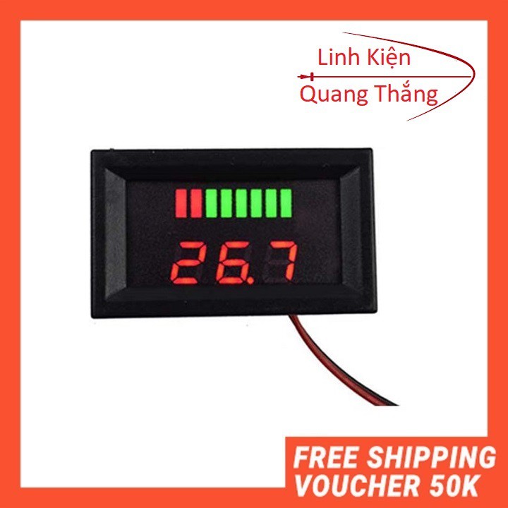 Đồng hồ led đo dung lượng acquy 12v - 60v- n Mạch đo dung lượng acquy , xe điện ...