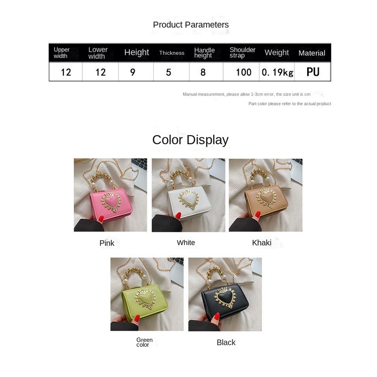 Túi Đeo Chéo Hình Vuông Nhỏ Đính Ngọc Trai Thời Trang 2022 Phong Cách Phương Tây