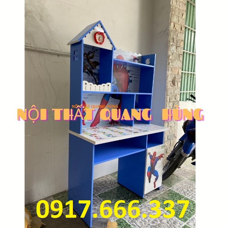 Bàn học sinh nhựa đài loan in 3D người nhện cho bé trai - Giao hàng trong ngày