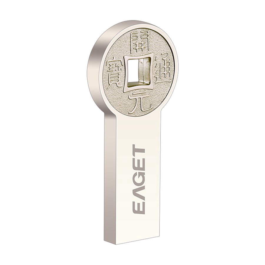 EAGET K80 USB3.0 Flash Drive Round Ancient Coins Metal Pendrive Storage U Disk