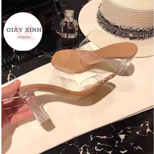 Giày cao gót quai meka siêu xinh gót vuông 7 phân Mã T423