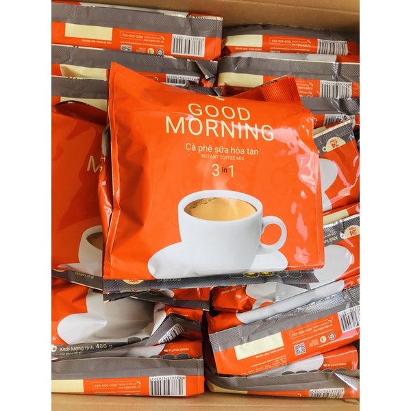 CÀ PHÊ SỮA HOÀ TAN TRẦN QUANG GOOD MORNING 480g( bịt 24 gói )