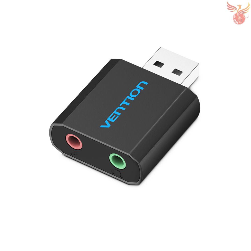 VENTION Card Âm Thanh Usb Kèm Giắc Cắm 3.5mm Thay Thế Dành Cho Pc Laptop Ps4