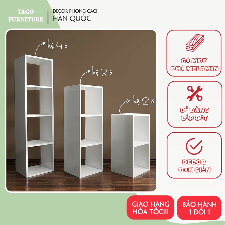 Kệ gỗ tổ ong đa năng, kệ sách nhiều tầng trang trí giá rẻ, lắp ghép tiện dụng cho học sinh, sinh viên TAGO ND16