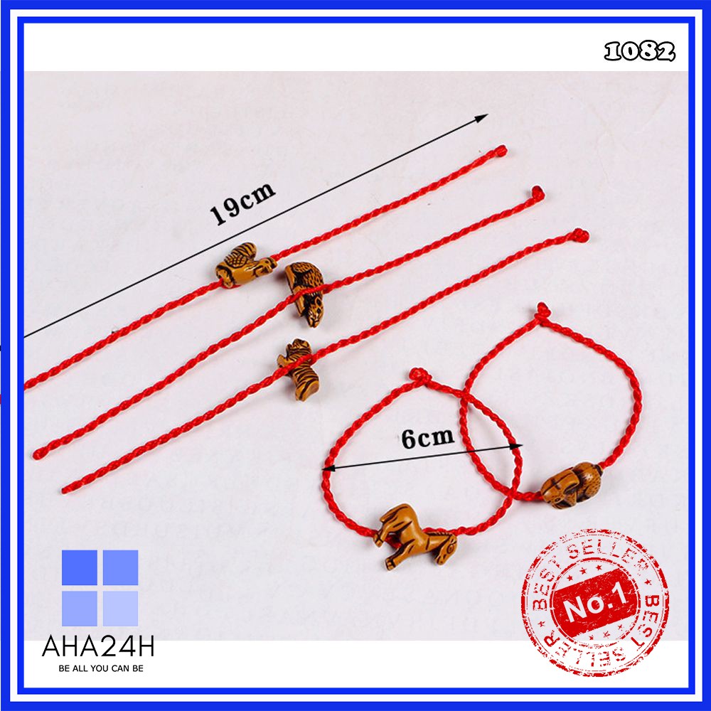 VÒNG TAY CHỈ ĐỎ MIX 12 CON GIÁP - MIX MẶT ĐỦ LOẠI (MẶT NGẪU NHIÊN) AH1082 | BigBuy360 - bigbuy360.vn