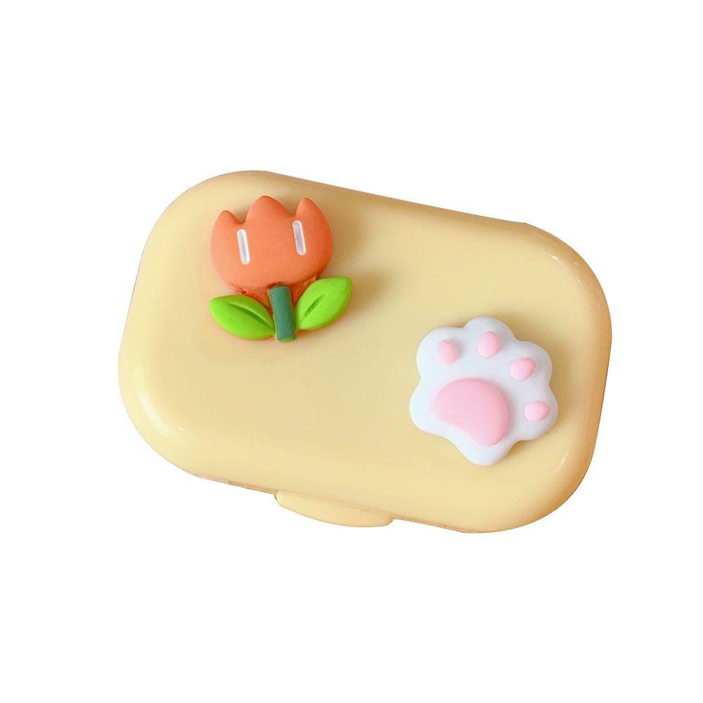 Hộp Đựng Kính Áp Tròng Kèm Gương Hình Chữ Nhật Họa Tiết Hoạt Hình Thủy Thủ Mặt Trăng Phong Cách Hàn Quốc