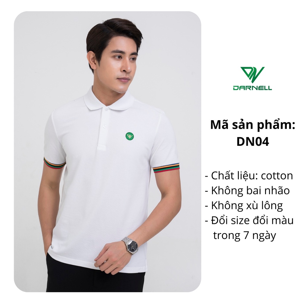 Áo thun polo nam DARNELL tay ngắn chất cotton mềm mại slimfit thời trang, nhẹ thoáng mát DN04