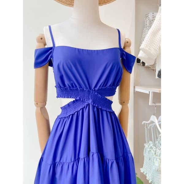 Váy nữ thiết kế maxi ba tầng 2 lớp bo khoét eo trẻ trung MIEU - JJL13