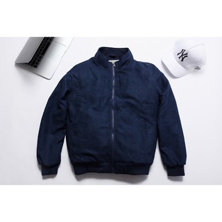 Áo khoác da nam 💖freeship💖 giảm 20k khi nhập áo khoác da lộn lót nỉ cổ bomber và cổ đứng