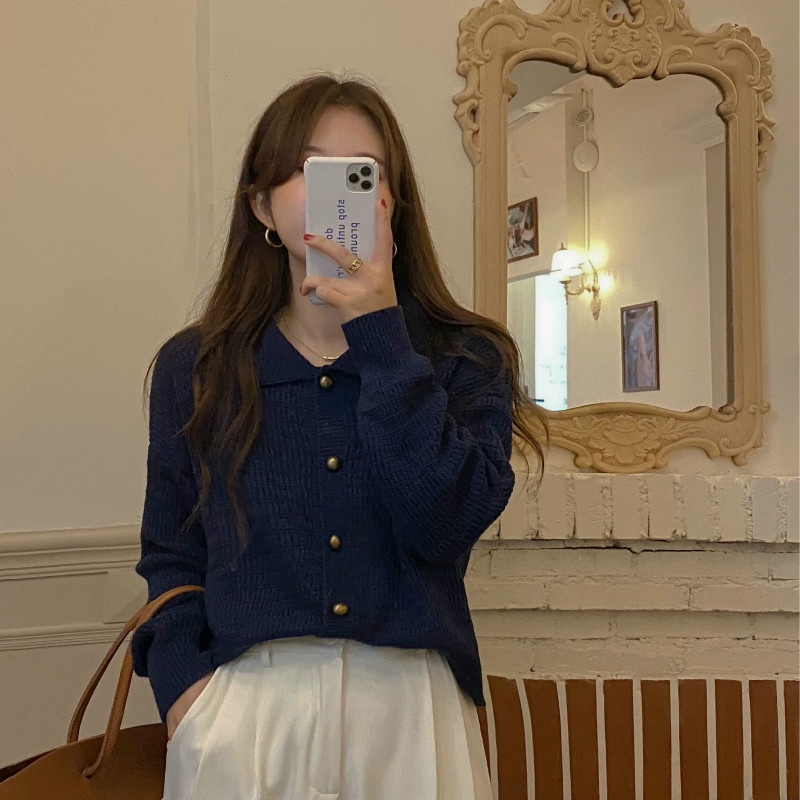 Áo Khoác Cardigan Tay Dài Màu Sắc Retro Cho Nữ | BigBuy360 - bigbuy360.vn