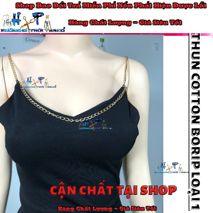 Đầm 2 dây xích cổ tim có mút ngực ôm body hở lưng khoe dáng quyễn rũ mẫu mới thời trang 2020 | BigBuy360 - bigbuy360.vn