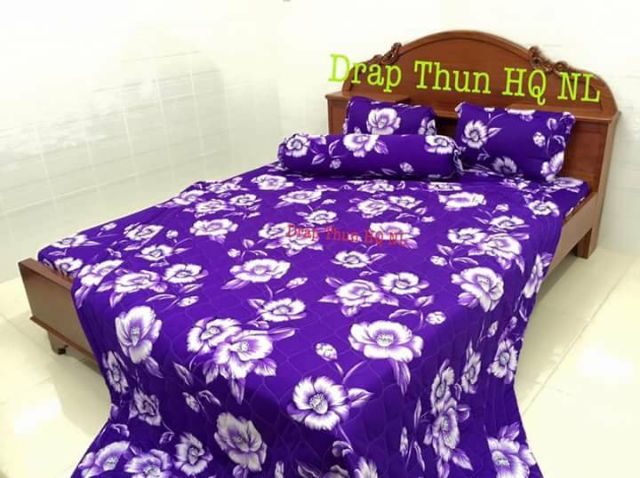 drap thun lẻ không có áo gối màu nhẫu nhiên ga thun