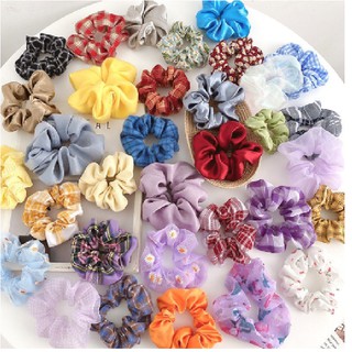 (Combo 100 cái) Cột tóc SCRUNCHIES mix mẫu 1 lớp