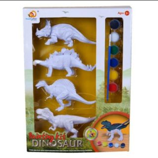 Set mô hình khủng long nhựa tô màu acrylic đẹp an toàn quà tặng dễ thương cho bé trai gái