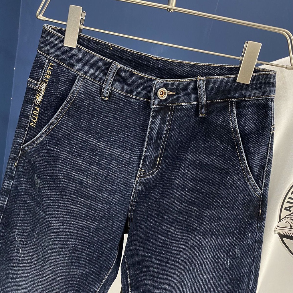 Quần Jean Dài Dáng Ôm Thời Trang Thu Đông Cá Tính Cho Nam 28-36 5