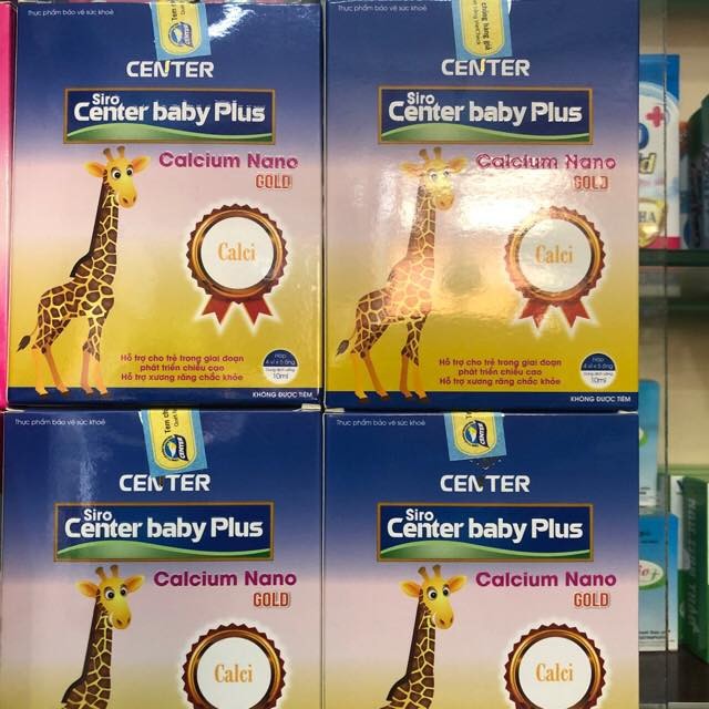 Siro Center baby Plus Calcium Nano - Giúp trẻ phát triển chiều cao, tăng hấp thu dưỡng chất (20 ống 10ml)