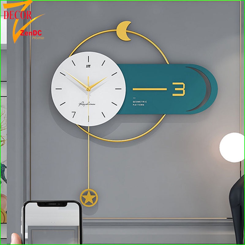 Đồng hồ treo tường đẹp quả lắc, đồng hồ treo tường DC021