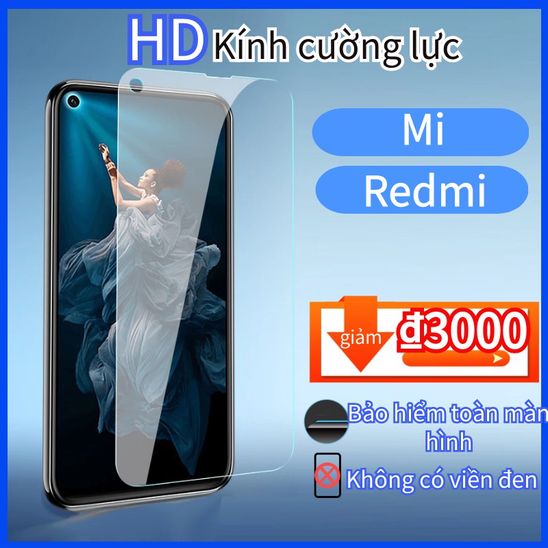 HD Kính Cường Lực Miếng dán màn hình xiaomi redmi mi 8 9 SE 9T 10t lite A3 7 7A 8A 9A 9C NOTE 7 8 9 9S PRO Phim dán kính cường lực toàn màn hình