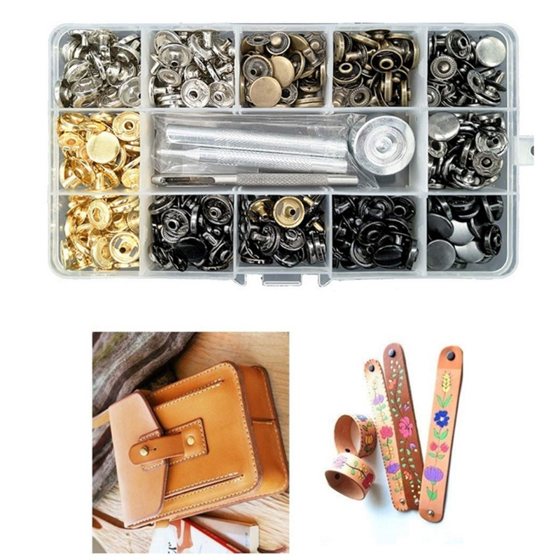 Bộ 120 Nút Đồng Nguyên Chất Tự Làm Túi Xách Da 120 Chuyên Dụng