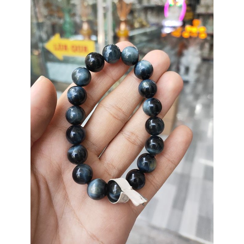 Vòng Tay Đá Mắt Hổ Xanh Đen ( Mắt Chim Ưng loại 5A đẹp nhất)