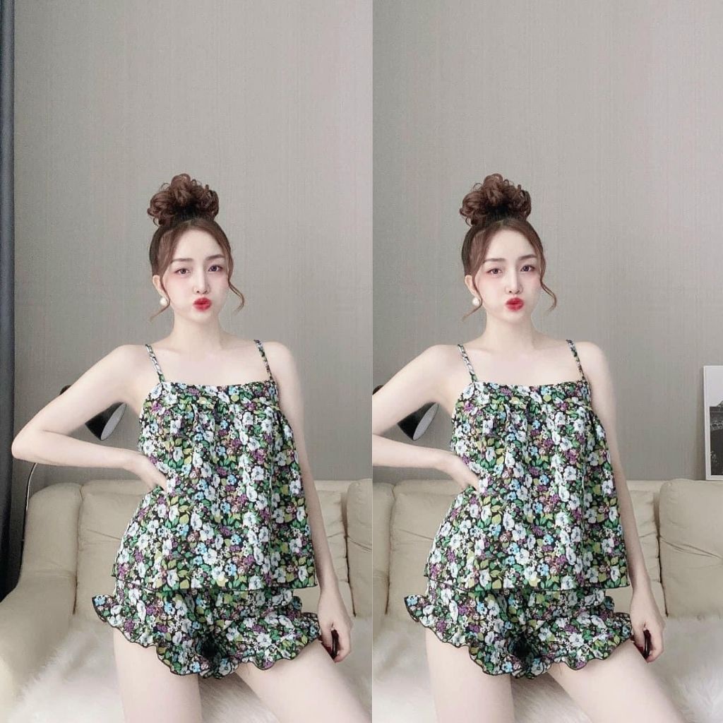 Đồ ngủ nữ❣️FREE SHIP❣️Đồ ngủ sexy lụa cao cấp mềm mại xinh xắn &lt; 58kg