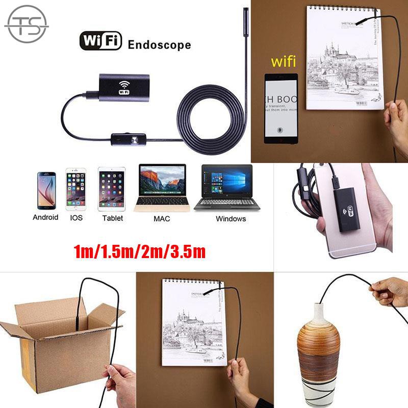 Camera Nội Soi 8mm Wifi Led 3.5m 1.0mp Cho Iphone Android