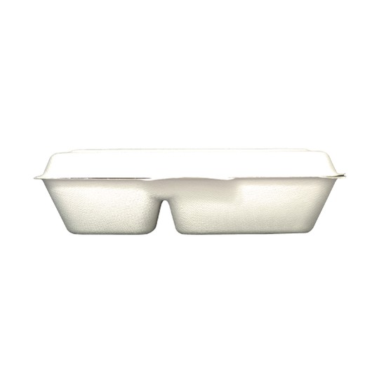 Hộp cơm bã mía Chữ Nhật 2 ngăn 1000ml -500 cai