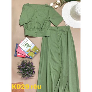 Sét áo croptop và chân váy A KD29