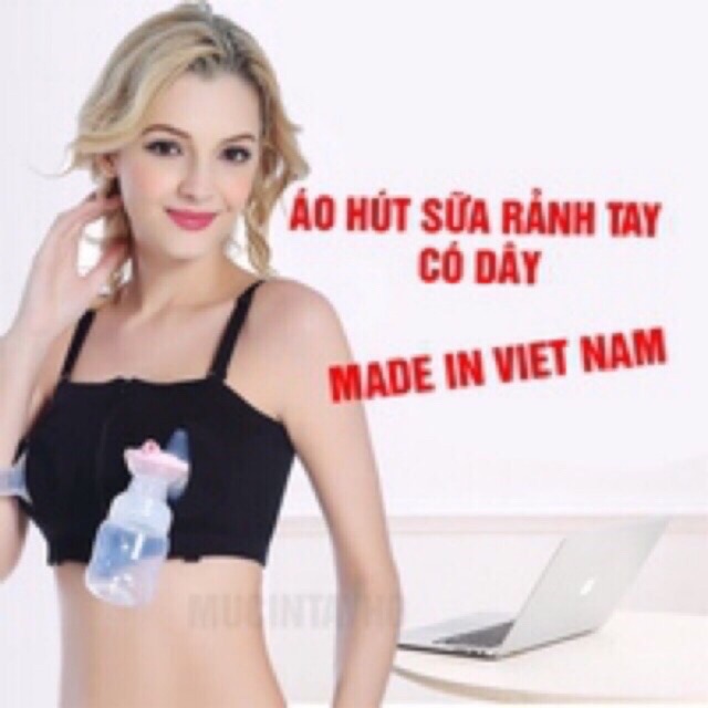 Áo hút sữa rảnh tay hàng Việt Nam có dây đeo