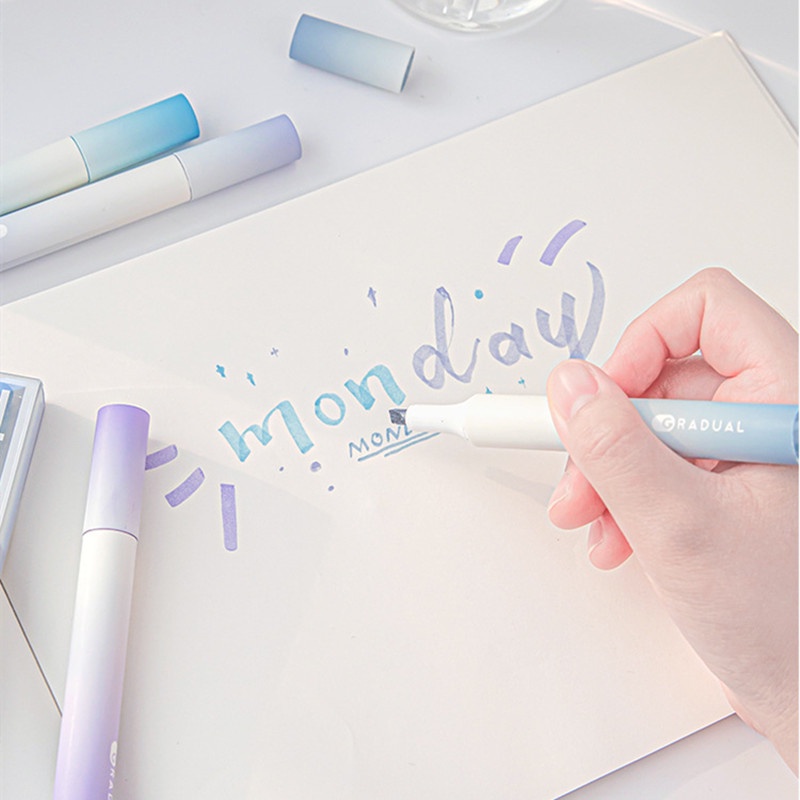 RUIXIANG Set 4 Bút Đánh Dấu Màu Sắc Xinh Xắn