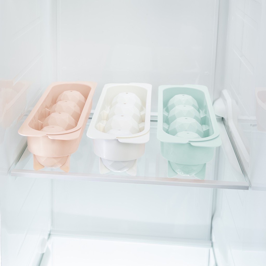 [Hàng Chính Hãng] Khay làm đá tròn 4 viên hình kim cương Kari inochi Nhật Bản Cao Cấp - MS120