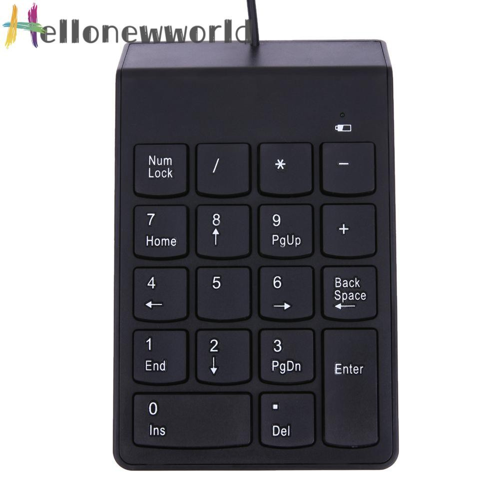 Hellonewworld New USB Mini 18-keys Num Pad Numeric Number Keypad Keyboard for Laptop Note