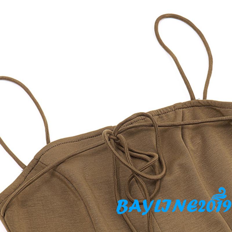 Đầm Hai Dây Màu Trơn Quyến Rũ Dành Cho Nữ Size S/M/L