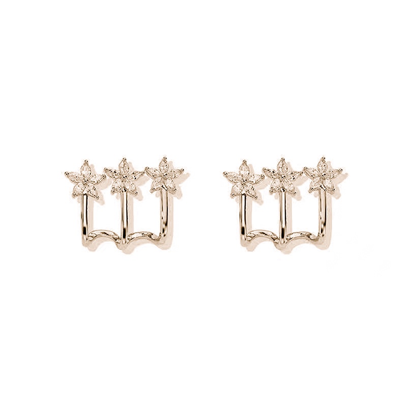 Bông Tai Đính Đá Zircon Nhỏ Tinh Tế Cho Nữ