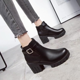 Bốt da đế răng cưa cao 7,5cm [ Hàng Order ] có đến size 40