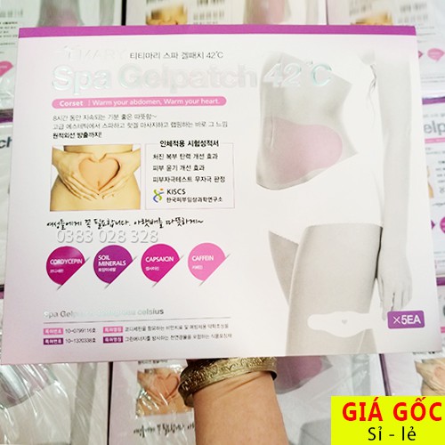 Miếng dán tan mỡ bụng Spa Gelpatch 42 độ C Hàn Quốc