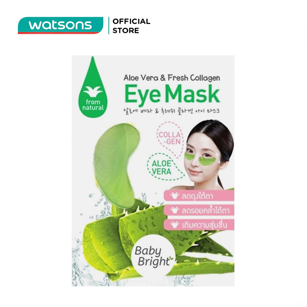 Mặt Nạ Trị Thâm Quầng Mắt Baby Bright Aloe Vera &amp; Fresh Collagen Eye Mask 1 Miếng