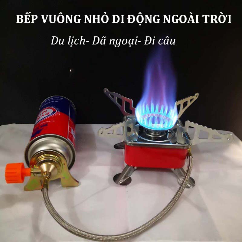 BẾP GA MINI Kèm Đầu Chuyển Bếp Ga Du Lịch Dã Ngoại Cắm Trại Leo Núi NHỎ GỌN XẾP GỌN ĐƯỢC Tiện Lợi,An Toàn