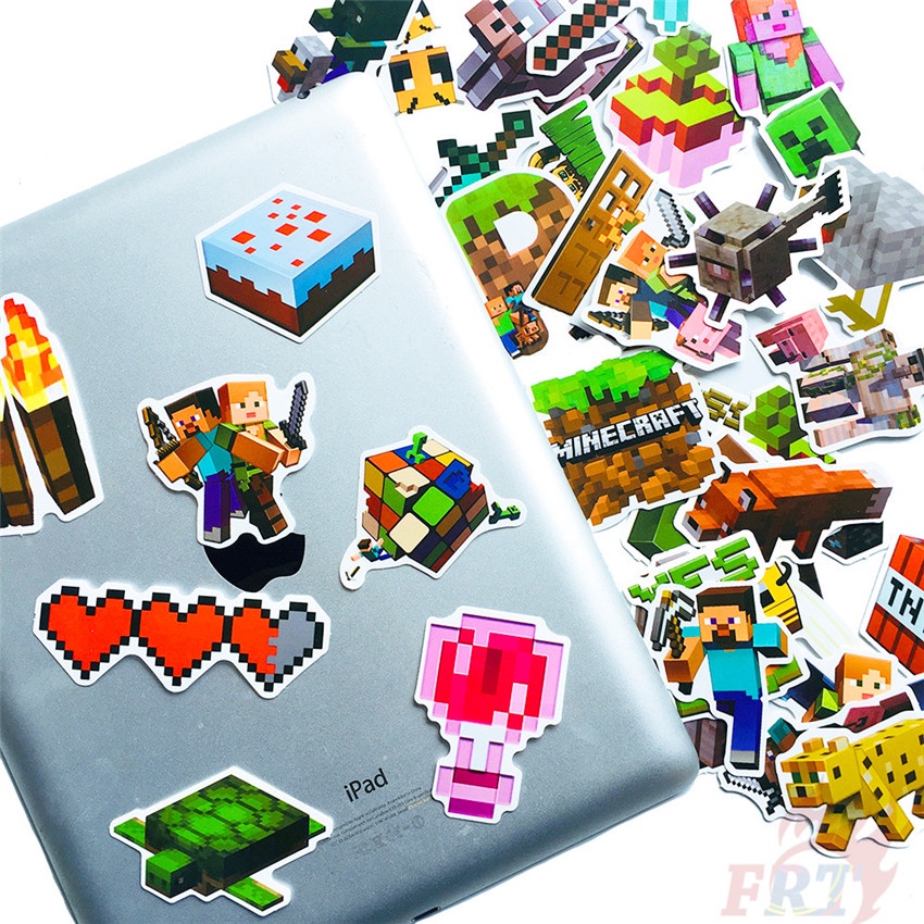 Bộ 50 Miếng Dán Họa Tiết Minecraft - Series 07 Thời Trang Dùng Trang Trí Diy