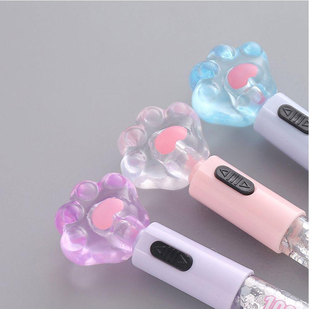 AUGUSTINA Bút Mực Gel Ngòi 0.5mm Họa Tiết Chân Mèo Hoạt Hình Dễ Thương Bắt Mắt